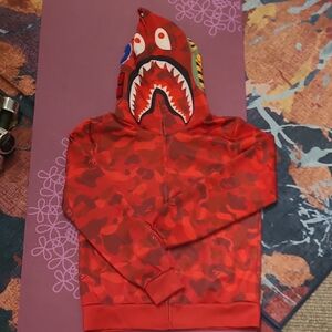 Red Camouflage Kids Hoodie